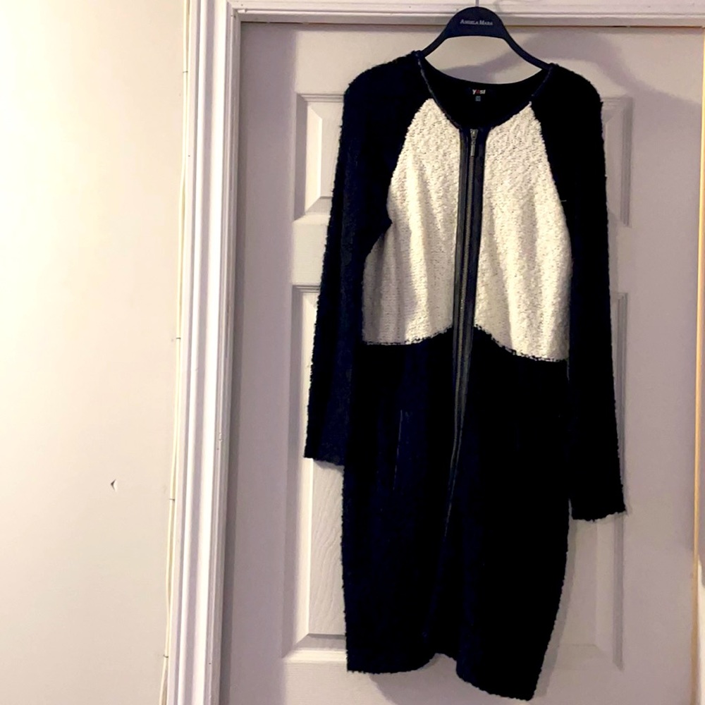 Perfect for winter wool, acrylic, either dress or like a long jacket!